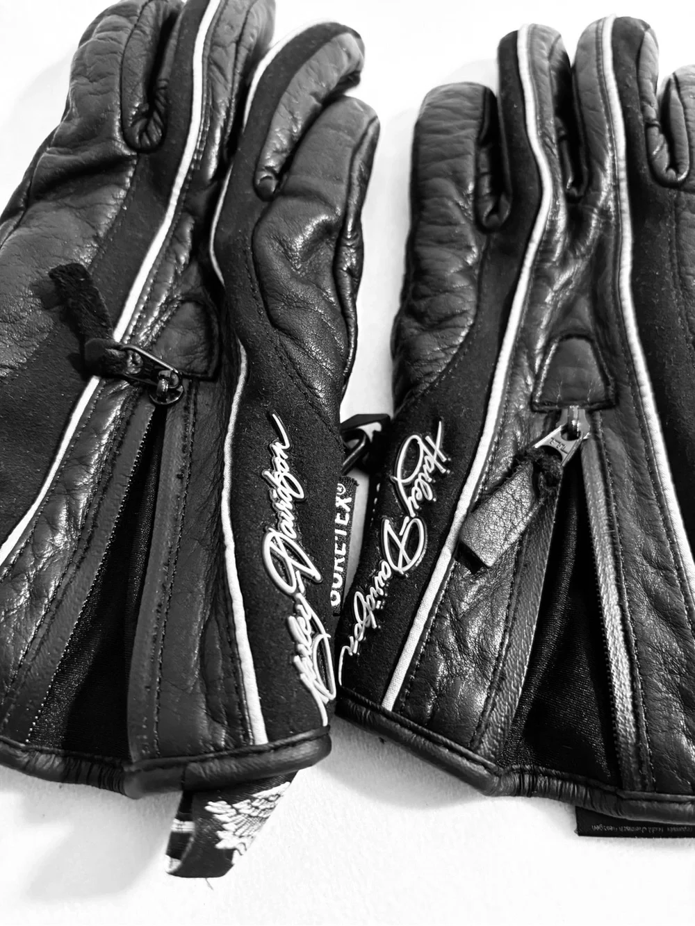Harley-Davidson Leather Motorcycle Gloves Vintage RARE Full Finger Women’s S **
